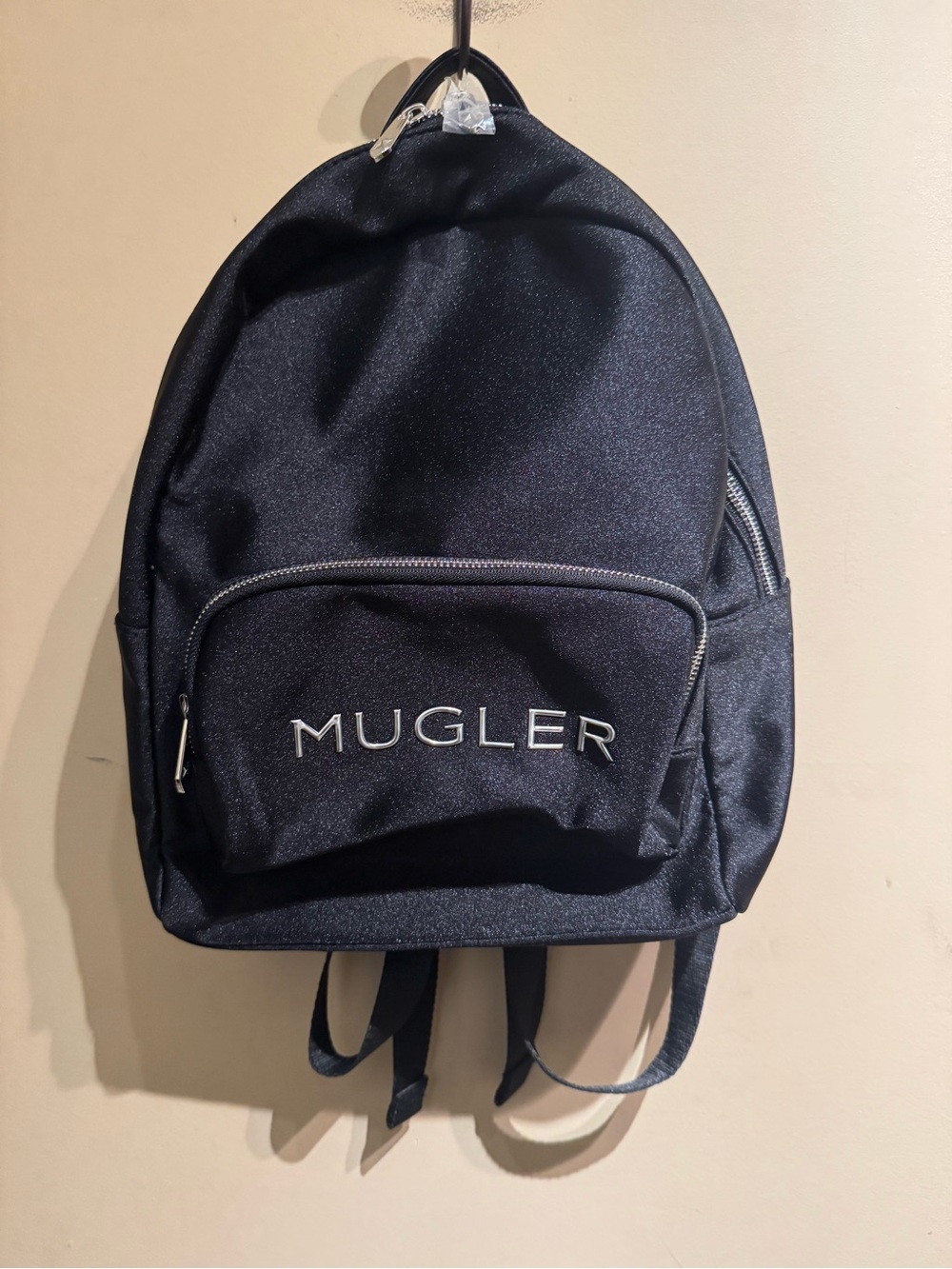 STUNNING & SLEEK! NWOT Mugler Parfums Black Front-Pocket Backpack NWOT